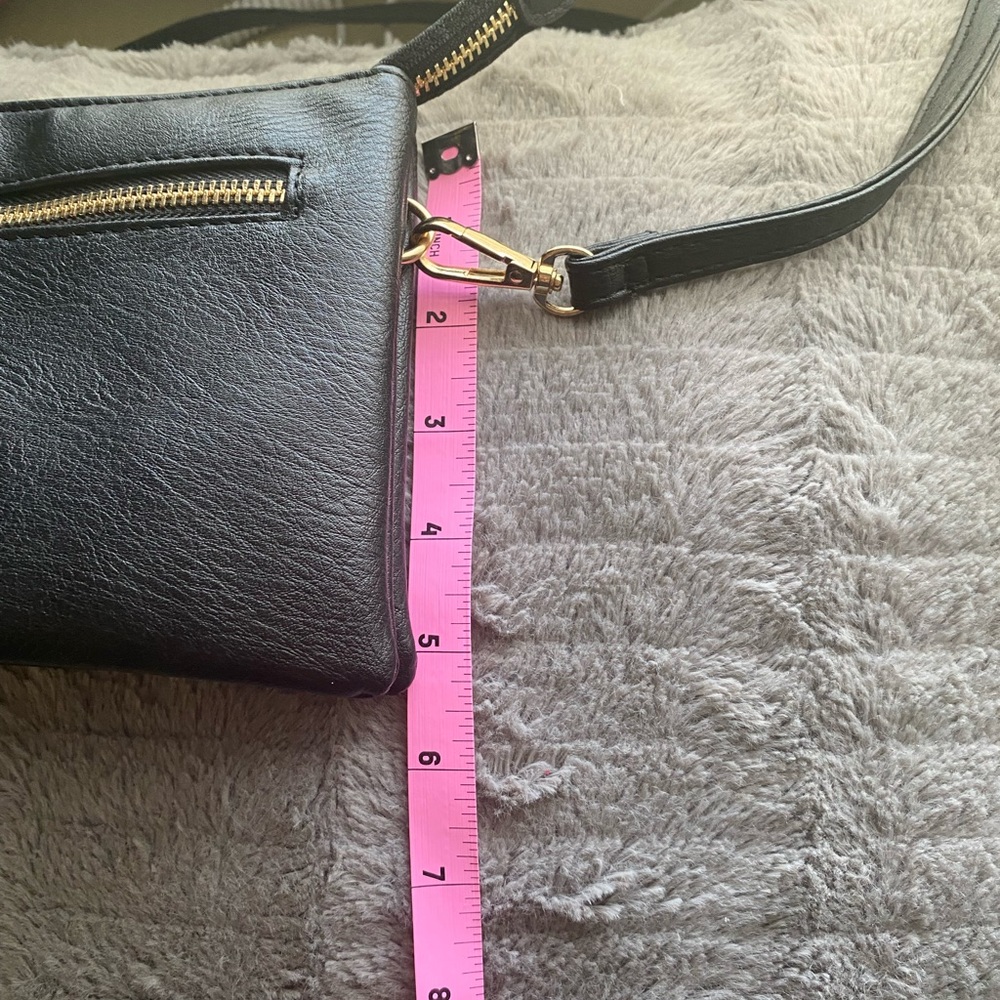 NWT ISabelle vegan leather crossbody/clutch/shoulder bag black - Picture 13 of 16
